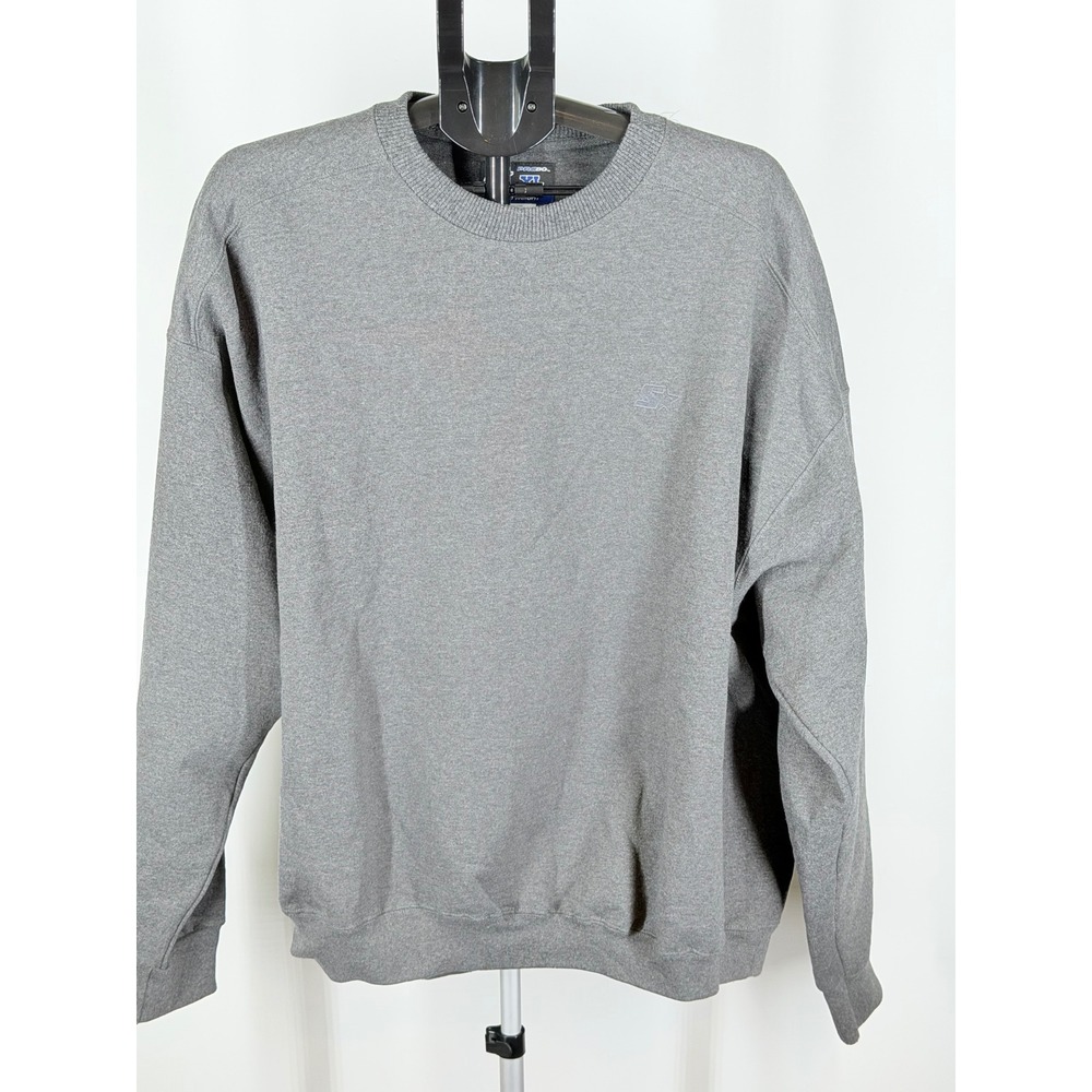 Starter Pro 80 Heavyweight Crewneck Sweatshirt Mens XL Gray Embroidered Logo